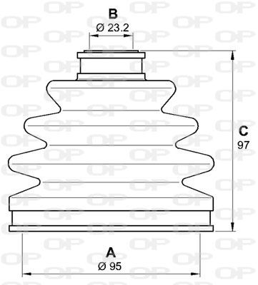 OPEN PARTS Комплект пылника, приводной вал SJK7092.00